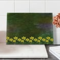 thumbnail image 2 of Daffodil Cutting Board, Bunch of Potted Daffodils Under Calligraphy Lettering Featured Flower of Spring, Decorative Tempered Glass Cutting and Serving Board, Small Size, Brown Yellow, by Ambesonne, 2 of 5