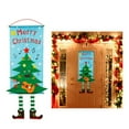 thumbnail image 3 of Christmas Themed Front Door Banner Hanging Decor Porch Sign ;;; ;;; ;;; ;;; Cloth Ornament Holiday Decoration, Tree, 3 of 7