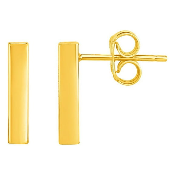 Bar Post Earrings in 14k Yellow Gold