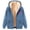 Sky Blue, variant on Homenesgenics Jackets for Women Plus Size 4Xl Women's Long Hoodies Tunic Winter Warm Fleece Lined Zip Up Hooded Sweatshirt Jacket Coat Black XL