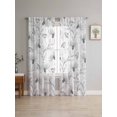 thumbnail image 4 of Sheer Curtains 72 Inches Long 2 Panels, Country Abstract Wild Flowers Rod Pocket Curtain Voile Draperies, Summer Blossom Floral Herb Light Filtering Window Treatment for Living Room Kitchen Bedroom, 4 of 8