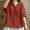 Red#19, variant on Wowcloth Fashion Women's autumn V - Neck 3/4 Sleeve Solid Casual Blouse with Buttons