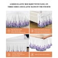 thumbnail image 6 of Spring Lavender Wrap Around Bed Skirts for Queen Bed 16" Drop,Bed Skirt with Adjustable Elastic Belt Dust Ruffle Bed Valance for Bedroom Hotel Purple Botanical Garden Florals Flower Bed Frame Cover, 6 of 7
