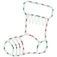 thumbnail image 5 of Northlight Lighted Stocking Silhouette Window Christmas Decoration - 18" - Red and Green, 5 of 8