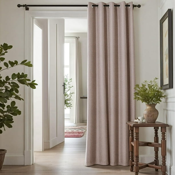 Cortina Jinchan Opaca Taupe 183x228 cm para Dormitorio y Sala