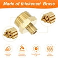 thumbnail image 5 of Uxcell 3pcs Brass Threaded Pipe Fitting G 1/2 Male x G 1/8 NPT Male Nipple Pipe Straight Thread Brass Extension Pipe Fittings Connector, 5 of 6