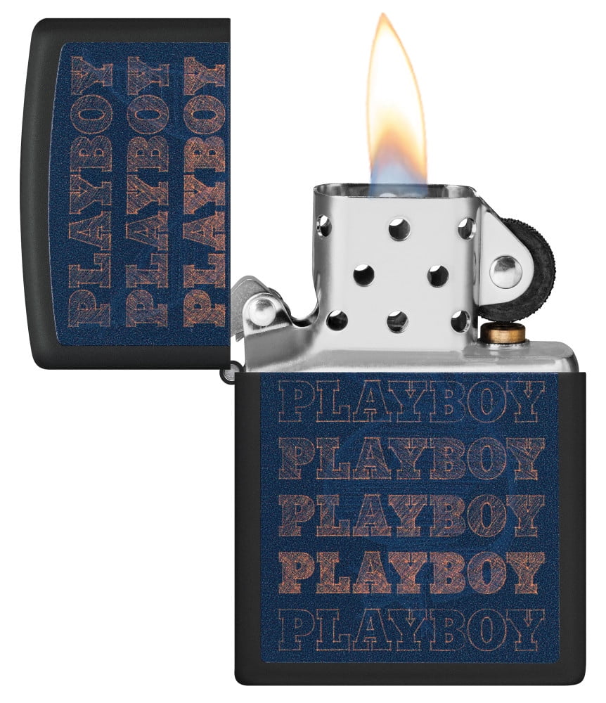 Zippo Black Light Rabbit Design Black Matte Pocket Lighter