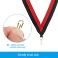 thumbnail image 4 of Uxcell Award Neck Ribbons with Snap Clips, Polyester Striped Medal Lanyards Ribbon, Red Black 20Pcs, 4 of 6