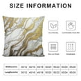 thumbnail image 5 of Creowell  Chic Elegant White and Gold Marble Pattern Throw Pillow Cover Cozy Square Throw Pillowcases Home Decorative for Bed Couch Sofa Living Room Cushion Case, 5 of 5