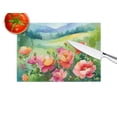 thumbnail image 3 of Iowa Wild Prairie Roses in Watercolor Glass Cutting Board Large 12 in x 15 in, 3 of 5
