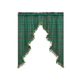 thumbnail image 2 of VOTRUDI 23.62×39.37in Plaid Christmas Tree Shape Swags Valance Curtains Light Filtering Snow Views Window Curtain With Tassel Fringe Farmhouses, 2 of 5