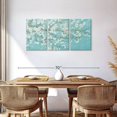 thumbnail image 3 of Elephant Stock April Breeze I Teal Wall Art - Horizontal Multi Panel Canvas - Living Room Wall Decor - Floral And Botanical Multi Panel - Blue And White Decor By James Wiens - 56" x 27", 3 of 8