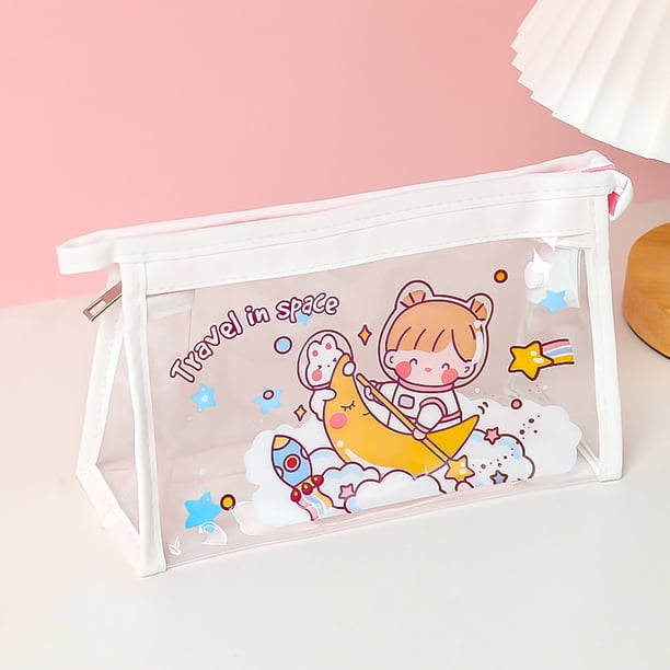 Bolsa de cosméticos transparente, bonita bolsa de cosméticos transparente Bolsa de cosméticos transparente Bolsas de maquillaje portátiles Elaboradas con cuidado