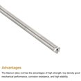 thumbnail image 4 of Unique Bargains Titanium Round Rod,Half-Hard TC4 Titanium Alloy,Round Bar Rod,6.5 x 200mm 2pcs, 4 of 5