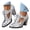 Silver, variant on Heel Combat Boots for Women Lace up Fashion Heels Boots Strappy Ankle Booties