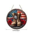 thumbnail image 3 of Sruoe Independence Day America Wooden Hanging Decoration Patriotic Round Wall Decor For Home And Porch Festival Celebration Hanging Board Decoration, 3 of 6