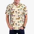 thumbnail image 3 of Balery Dachshund Dog Printed Men’s Short Sleeve Polo Shirt, Midweight Men's Shirt,Golf Polo shirts -Medium, 3 of 9