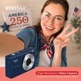 thumbnail image 6 of Vivitar PopCam America 250 Digital Camera – USA Celebration Edition, Old Glory Blue, 48MP Camera with Full HD 1080P Video, 3" Flip Screen, 16X Zoom Compact Vlogging Camera with Built-in Mic, 6 of 6
