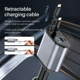 thumbnail image 5 of 4-in-1 Retractable Car Charger, 120W USB-C Fast Adapter with Lighting Cable & Dual Ports for iPhone, iPad, AirPods, Samsung, Google Pixel, 5 of 7