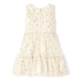 thumbnail image 2 of The Children's Place Girls Sleeveless Star Print Mesh Ruffle Dress, Sizes 4-16, 2 of 3