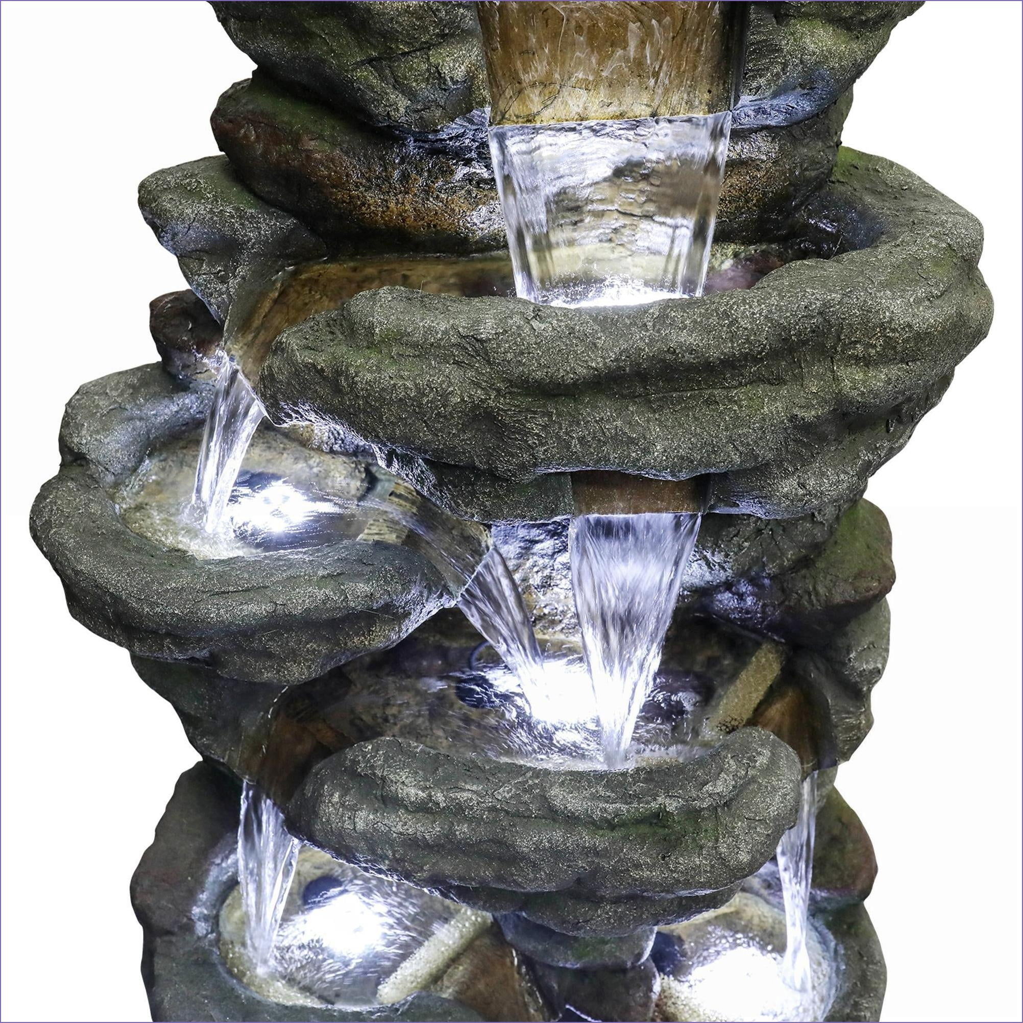 Fountains 51" H Multi-Layer Outdoor Garden Patio Fountain | Resin | Tiered