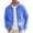 #Blue_007, variant on Mens Plain Full Zip Hooded Sweatshirt, Lightweight Fleece Long‑Sleeve Hoodie Jacket with Drawstring Hood & Spacious Pocket