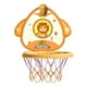thumbnail image 3 of Juego de aro de baloncesto para niños, altura ajustable, pequeño soporte de pared para interior, kit de aro de baloncesto, portería de baloncesto de juguete con inflador de balón, color naranja, 3 of 12