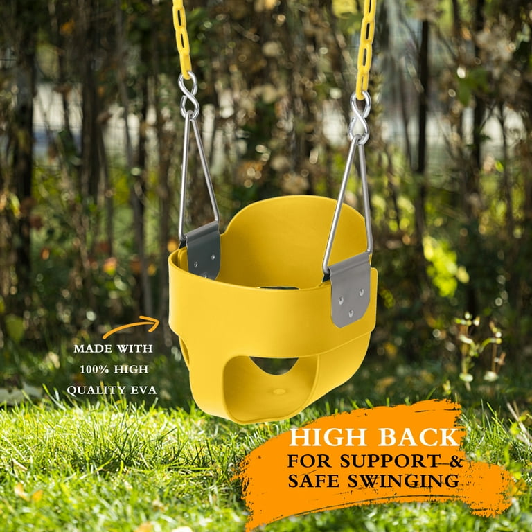 Ktaxon Kids Bucket Swing, High Back Support, EVA Material
