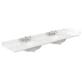 thumbnail image 3 of Beckett 84" White Double Vanity & White Quartz Top (3-Hole) & Black Trim, 3 of 5