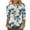 Blue, variant on JTZGDY Plus Size Womens Tops Dressy Casual Floral Printed Summer 3/4 Length Sleeve Crewneck Graphic T-Shirts Loose Oversized Basic Tees Tunic Blouse Purple XXXXL