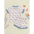 thumbnail image 3 of BemeyourBBs Baby Boy Fourth of July Outfits Flag Print T Shirt + Pocket Shorts, 3 of 5