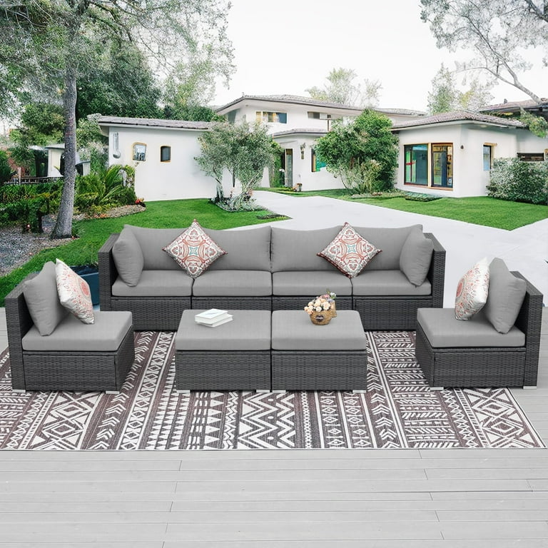 NICESOUL Outdoor Sofa Seat Cushion Covers 27x27 Inch Light Gray Patio Cushion Cover Replacement Skin Friendly Durable Water Resistant and