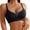 Black, variant on Womens Lace Patchwork Bra Comfortable Push Up Ruffled Edge Lightweight Wire Free Daily Bras
