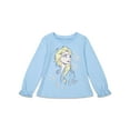 thumbnail image 2 of Disney Frozen Elsa Little Girls Long Sleeve Graphic T-Shirt & Leggings Light Blue 6, 2 of 5