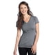 thumbnail image 1 of DISCONTINUADO Camiseta con cuello en V Tri-Blend de District Juniors M Gris jaspeado Distrito DT242V, 1 of 1