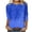 Dark Blue, variant on Homenesgenics Womens Tops under $5 Women's Loose Mid-Length 3/4 Sleeve Bright Glitter Graphic Round Neck Top T-Shirt Blue XXL