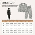 thumbnail image 2 of Salouo Silver Glitter Pattern Women's Pajamas Set Long Sleeve Button Down Sleepwear Soft Pj Lounge Sets for women 2 Piece Pjs Set with Long Pants -Large, 2 of 8