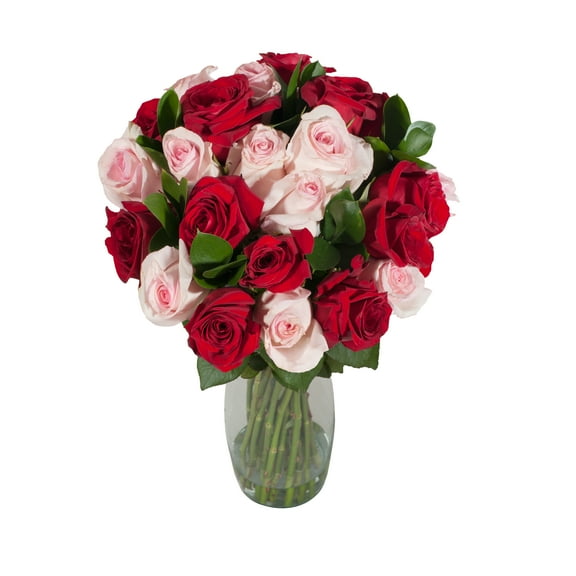 Deluxe Love You More Rose Bouquet, Farm Direct Fresh Cut Flowers, Red & Pink Roses by Bloomingmore