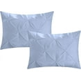 thumbnail image 3 of Pinch Pleated Pillow Shams - Super Soft 100% Egyptian Cotton 1000 Thread Count 2Pcs Pillow Shams - King Size (20" X 40") Inches, Light Blue, 3 of 6