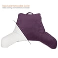 thumbnail image 3 of Nestl Backrest Reading Pillow, Bed Rest Pillow with Arms for Sitting In Bed, Shredded Memory Foam Back Support Pillow, Purple Eggplant, 3 of 8
