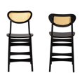 thumbnail image 2 of Pemberly Row 24" Wood Counter Stool in Dark Brown (Set of 2), 2 of 9