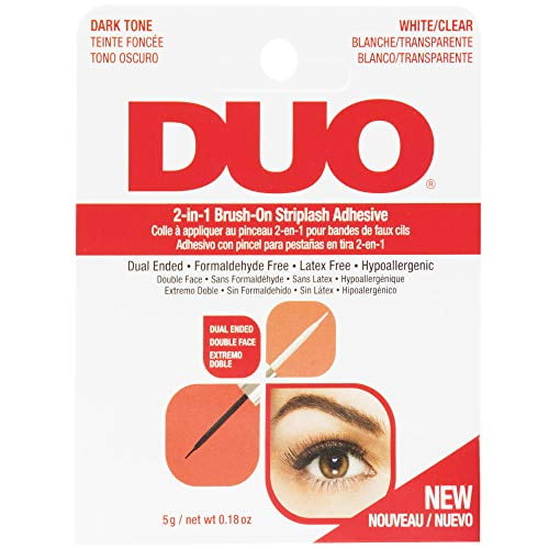 DUO Adhesives, 2-in-1 Brush-On Adhesive, Clear & Dark