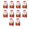 thumbnail image 2 of Christmas Santa Claus Gift Boxes - 10 Pack Red Paper Candy Sock Boxes for Holiday Packaging, Home Decoration, 6.8x3.5x2.3 Inches (Assembled Yourself) red, 2 of 6