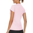 thumbnail image 2 of T-Shirts à Manches Courtes Col en V Protection Solaire UPF 50+ pour Femmes Séchage Rapide Randonnée Athlétique, 2 of 4