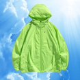 thumbnail image 2 of VeFlora Men's Casual Color Windbreaker - Lightweight Outdoor Sun Jacket with UPF Protection for Spring and Summer Travel(Green/L), 2 of 5