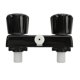 thumbnail image 1 of RV Shower Valve Diverter Easy to Install Shower Faucet with 2 Knobs for Boat Wagon Black Base, 1 of 5