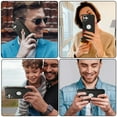 thumbnail image 4 of iPhone 16 Plus Case with Logo Hole, Premium PU Leather + TPU Slim Fit Shockproof Anti-Scratch Heavy Duty Protection Rugged Phone Case for Apple iPhone 16 Plus, Black, 4 of 7