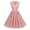 Pink, variant on Women's 1950s Vintage Dress Cap Sleeve Button Collared Midi Dress with Pockets Flowy Casual Cocktail Dresses L