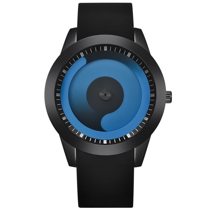Creative Minimalist Analog Quartz Watch for Men and Women, Pointerless Designer Dial, Fashion Casual Wrist Watch , Designer Unisex Watch Clock Unique Gift Timepiece