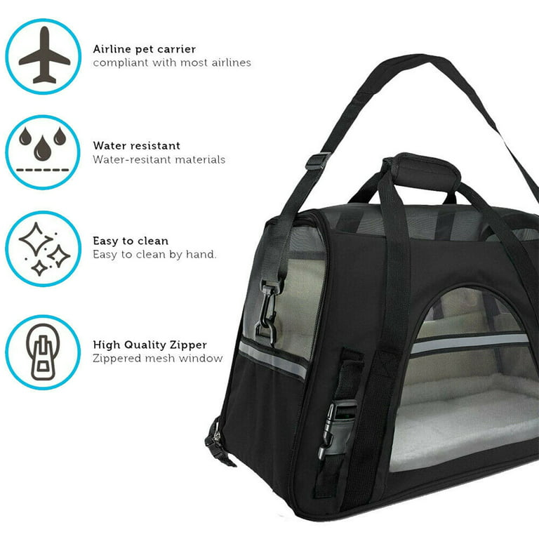 Pet Travel Carrier Soft Sided Portable Bag -L